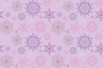 Colorful snowflakes background vector set