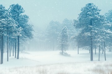 Winter Wonderland A Snowy Forest Landscape