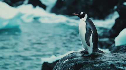 Obraz premium Penguin Awareness Day. penguins in the wild