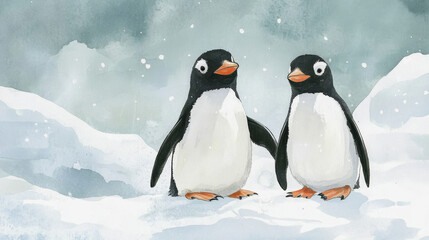Obraz premium Penguin Awareness Day. penguins in the wild