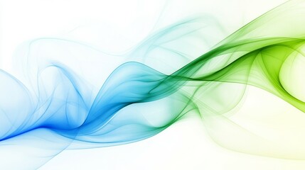 Fototapeta premium Abstract background smooth light wave green blue background