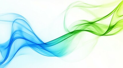 Fototapeta premium Abstract background smooth light wave green blue background