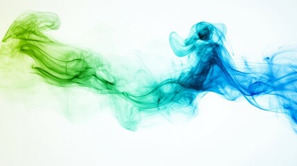 Fototapeta premium Abstract background smooth light wave green blue background
