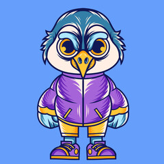 Mascot character design cartoon of penguin