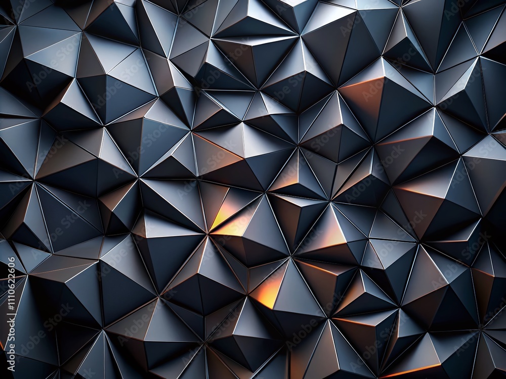 Poster black abstract polygon background with high depth of field for modern minimalistic designs and creat