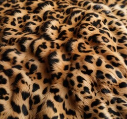 Close-up of realistic leopard fur texture for graphic design, leopard, realistic
