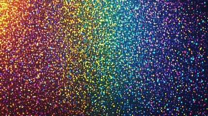Vibrant Rainbow Mosaic Background: Colorful Pixelated Texture