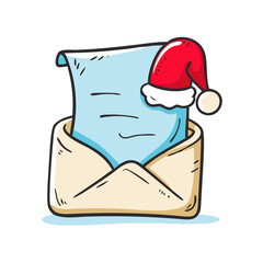 christmas letter Illustration, christmas vector illustration - flat illustration of achristmas letter, symbolizing holiday celebrations. christmas illustration.