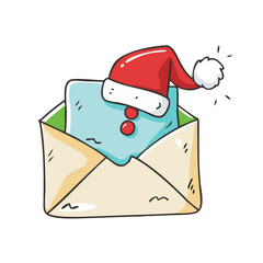 christmas letter Illustration, christmas vector illustration - flat illustration of achristmas letter, symbolizing holiday celebrations. christmas illustration.