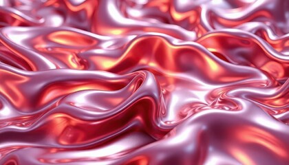 Obraz premium Fluid metallic textures in vibrant colors, featuring smooth swirls and abstract patterns for modern and creative designs