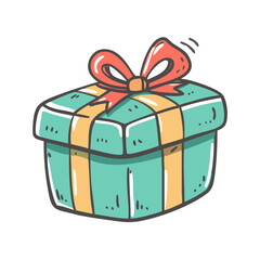 gift box Illustration, christmas vector illustration - flat illustration of agift box, symbolizing holiday celebrations. christmas illustration.