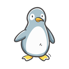 penguin Illustration, christmas vector illustration - flat illustration of apenguin, symbolizing holiday celebrations. christmas illustration.