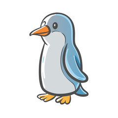 penguin Illustration, christmas vector illustration - flat illustration of apenguin, symbolizing holiday celebrations. christmas illustration.