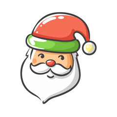 santa claus Illustration, christmas vector illustration - flat illustration of asanta claus, symbolizing holiday celebrations. christmas illustration.