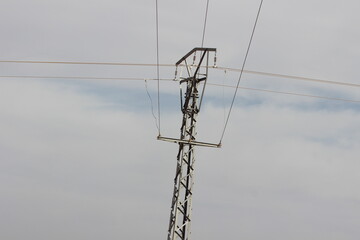 Electric Pole with Line wire