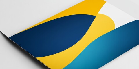 Abstract Blue Yellow Brochure Design Template Background