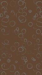 Obraz premium Gray Circle pattern hand drawn design on Brown background illustration