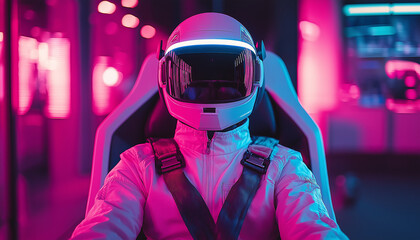 Cockpit with flight simulation experience. Safe environment for training