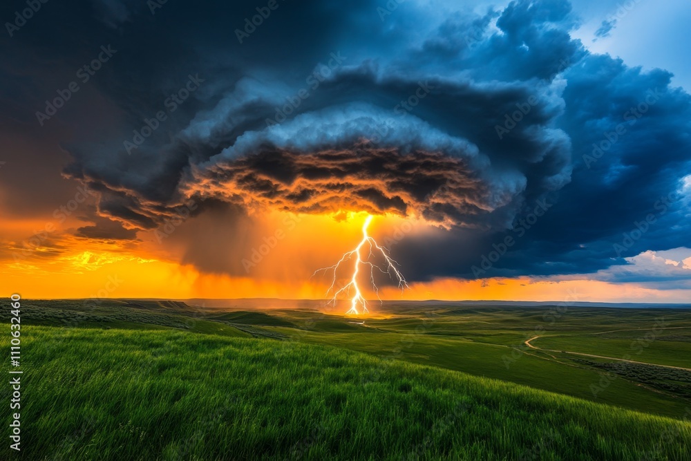 Poster a dynamic image of bright sunlight piercing through layered storm clouds, creating radiant beams of 