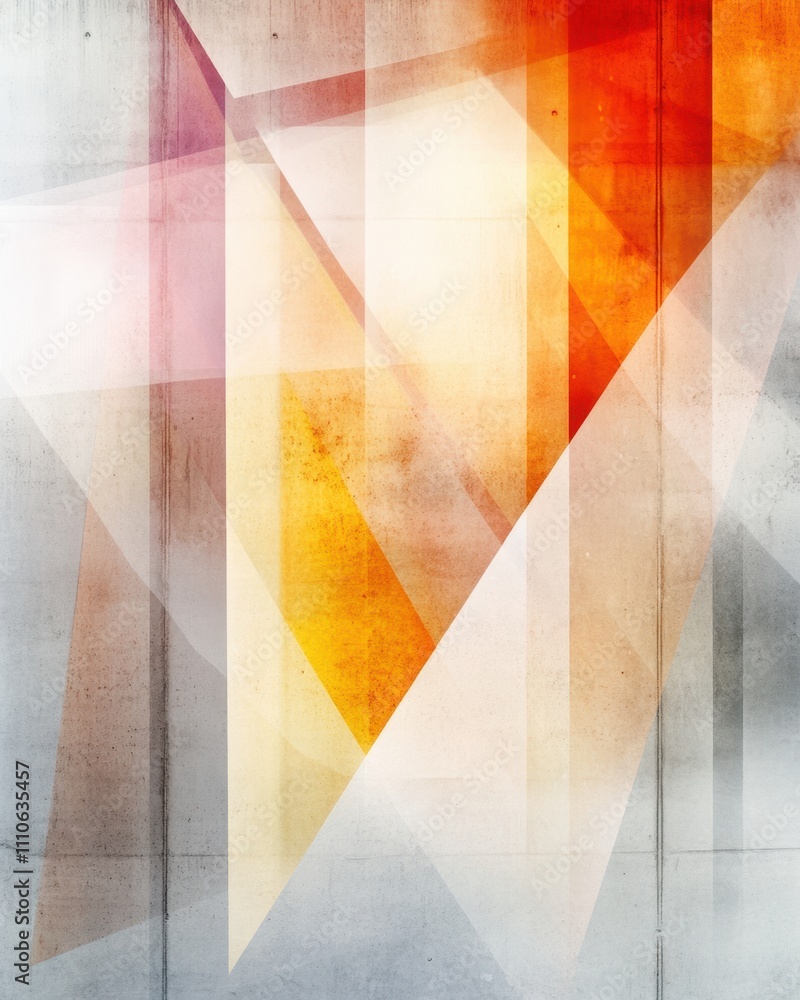 Poster vibrant interplay of colors and shapes creates a dynamic abstract composition