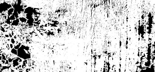 Distressed overlay texture of rusted peeled grunge concrete wall background. Vector black grunge dirty background for banners, web, template,