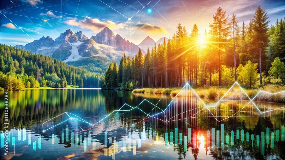 Aufkleber captivating double exposure photography blending analytical concepts with nature for stunning visual