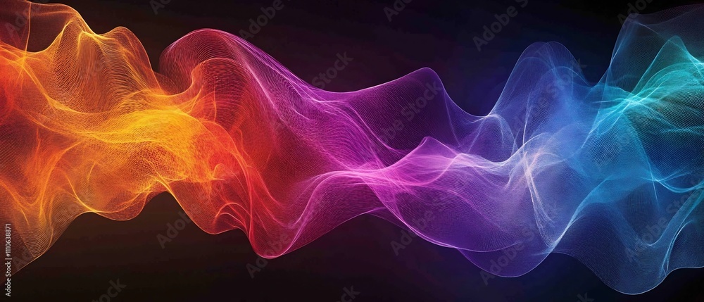 Poster this abstract digital artwork showcases the visual interpretation of rhythmic speech capturing the f