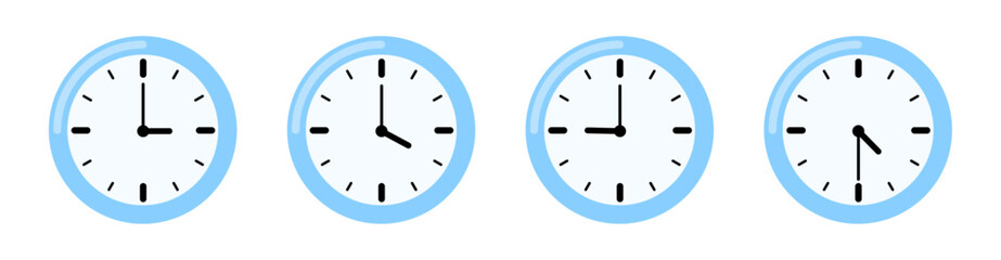 wall clock icon flat time icon minute second clock