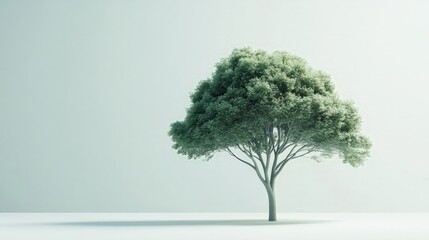 abstract tree against minimalistic background