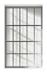 Window design with geometric pattern and shadows, cut out - stock png.