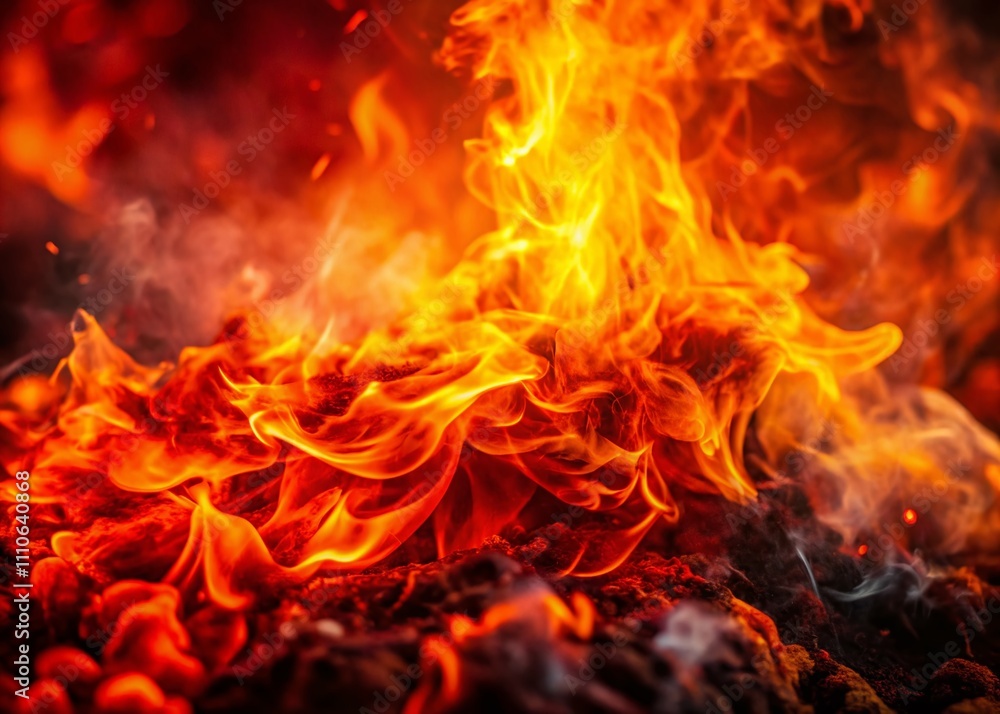 Poster captivating fire background with intense flames and high depth of field for dramatic effects in phot