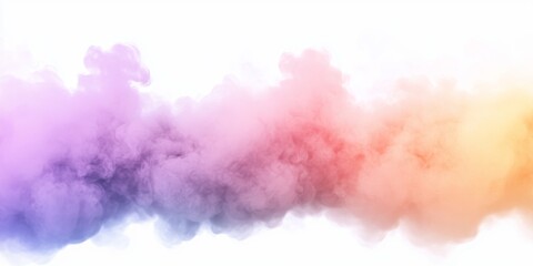 Fototapeta premium Colorful Smoke Wave Pastel Rainbow Cloud Abstract Background