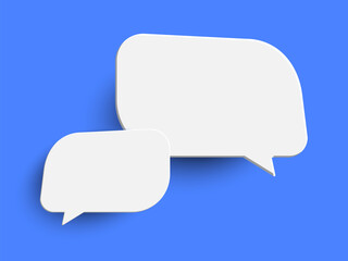 White empty rectangles on blue background