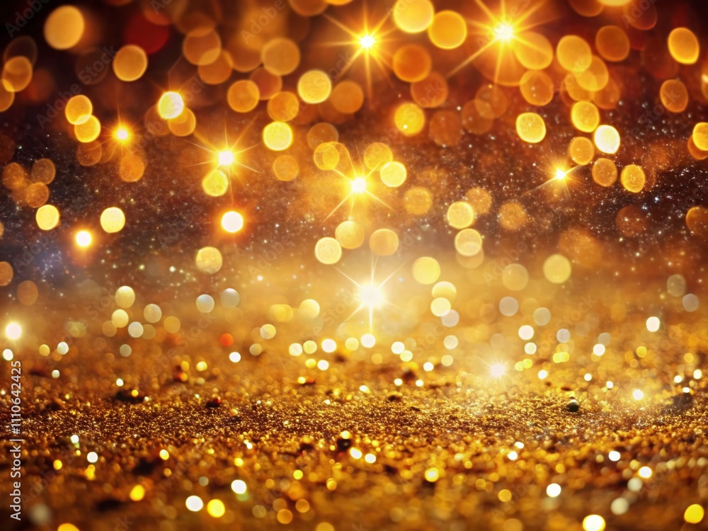 Aufkleber captivating golden glitter texture for a sparkling christmas abstract background in bokeh effect to 