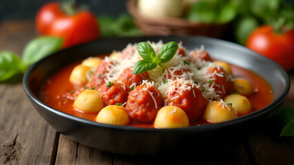 A Hearty Plate of Gnocchi alla Sorrentina Perfect for Cozy Gatherings at the Dinner Table