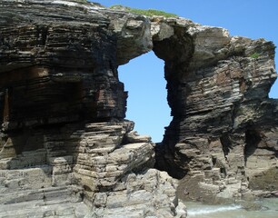 Playa de las Catedrales en Galicia, (España)