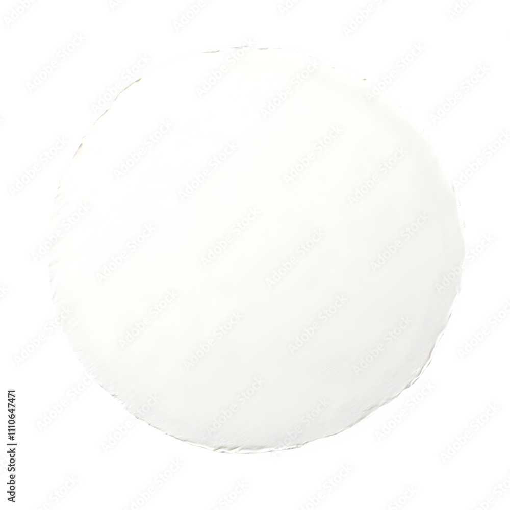 Poster ripped paper texture frame in a blank white circle on transparent background