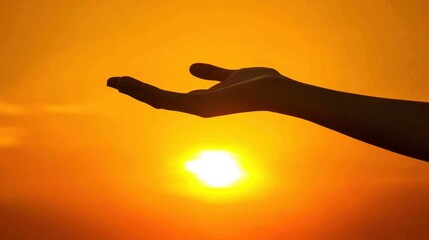 A hand reaching out against a sunrise, portraying hope and the act of offering help in adversity.