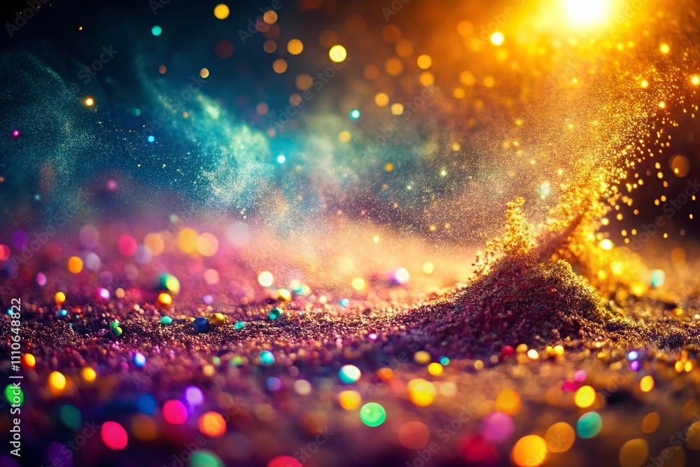 Aufkleber captivating macro shot of dust particles floating in sunlight, perfect for overlay effects in creati