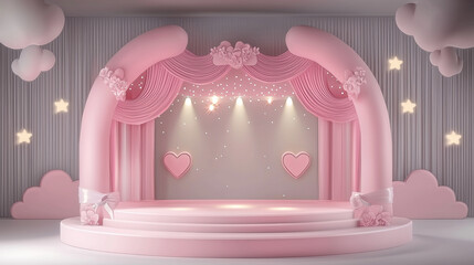 pink background with hearts