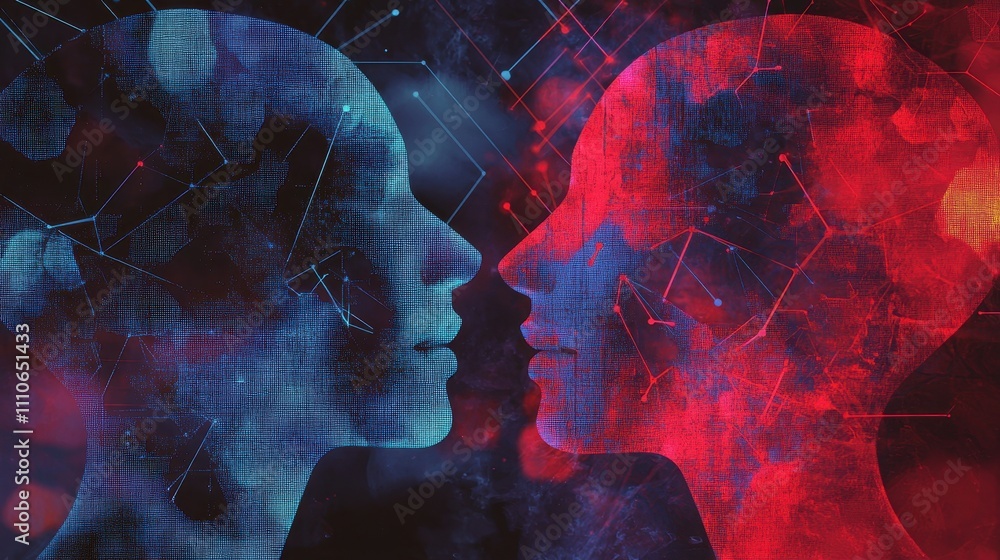Aufkleber dynamic visual highlighting the importance of strong connections in human interaction