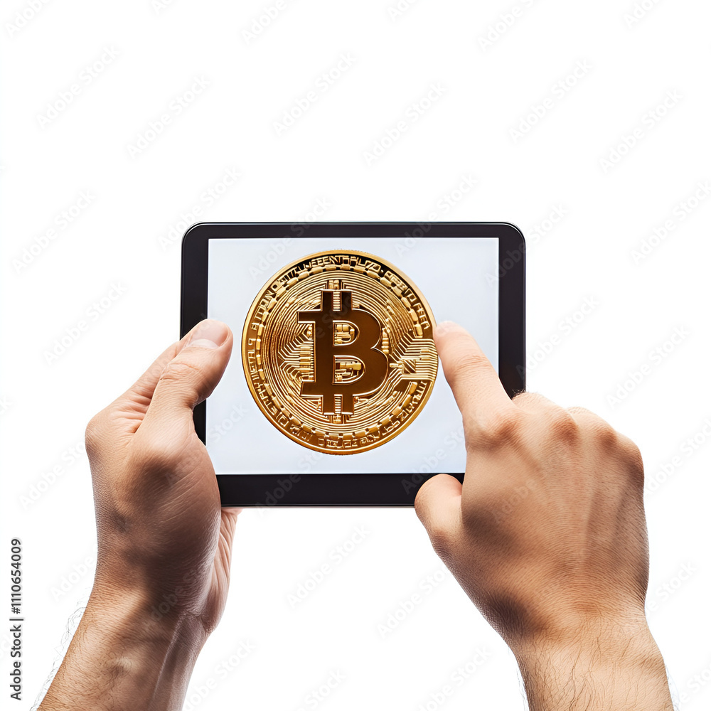 Poster exploring cryptocurrency investment digital platforms visual content modern tech interactive view fi