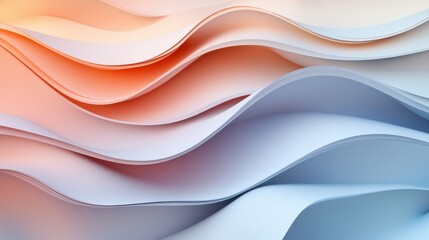 Abstract Pastel Wave Design Showing Soft Curves