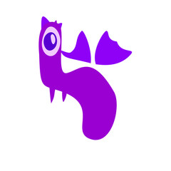 alien monster abstract design, vector illustration