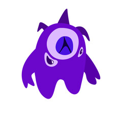 alien monster abstract design, vector illustration