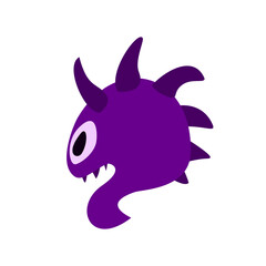 alien monster abstract design, vector illustration