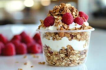 Colorful Fruit Parfait in a Bowl