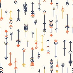 Colorful Geometric Arrow Pattern Design seamless, pattern, background, texture