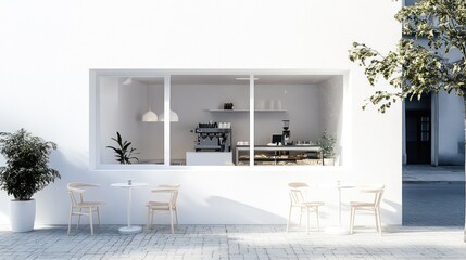 Minimalist Cafe Exterior