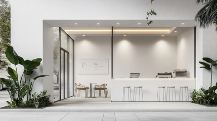 Minimalist Coffee Shop Exterior